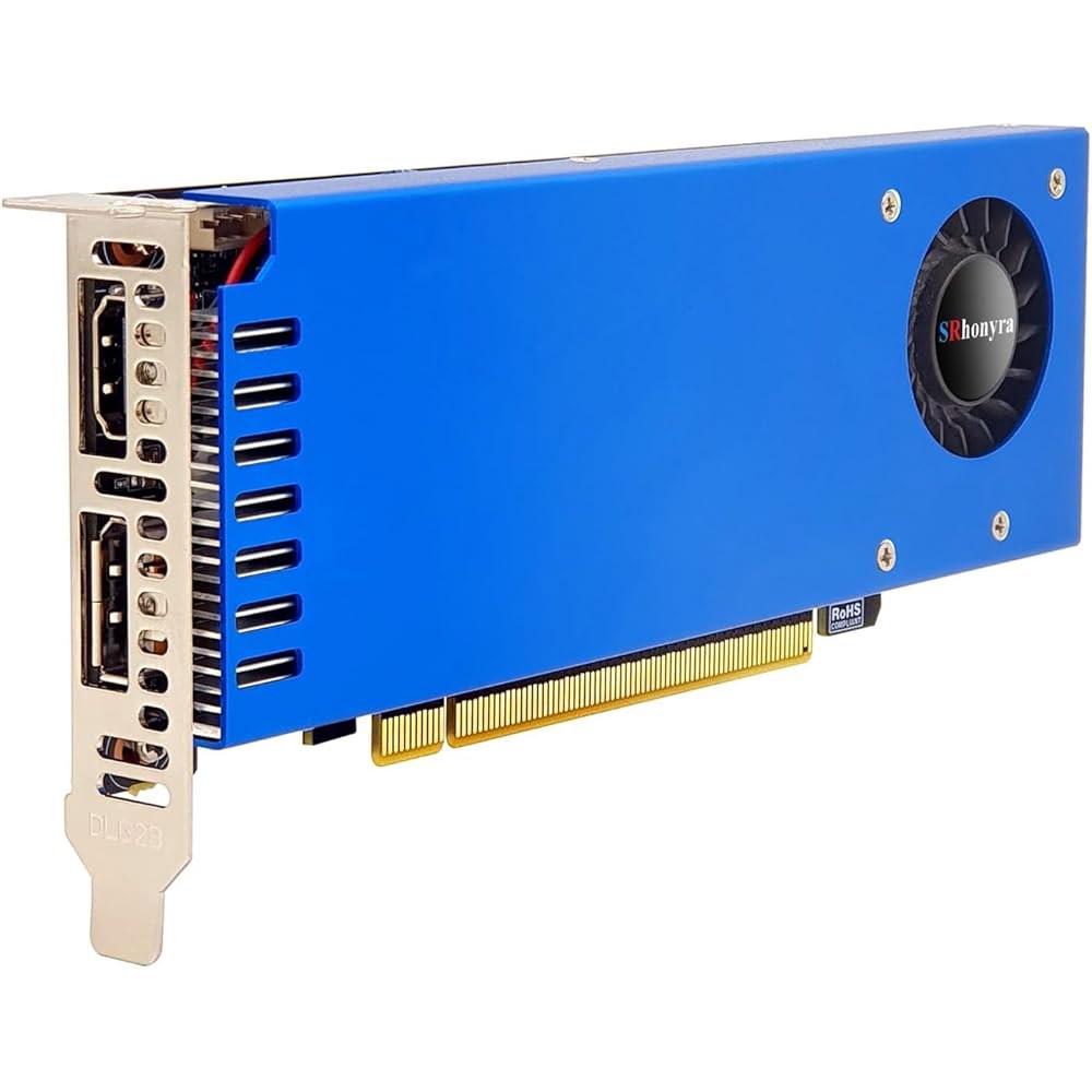 SRhonyra GTX 1060 3GB 저프로파일 그래픽 카드 GDDR5 PCIe 3.0 X16 192비트 SFF GPU HDMI 디스플레이포트 듀얼 디스플레이, 컴팩트 PC 케이 - 상품 이미지