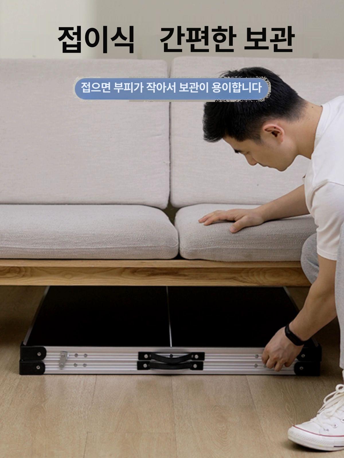 접이식 가정용 미니 탁구대 소형 테이블 휴대용 테이블 단품 블랙 - 상세 이미지 2