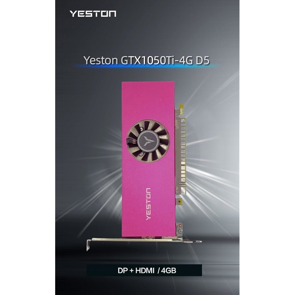 게임용 PC용 Yeston GTX 1050 ti 4GD5 LP 128비트 그래픽 카드 PCIE 3.0 GDDR5 Ti 비디오 미니 스몰 폼 팩터 SSF 슬림 로우 프로파일 디자인( - 상세 이미지 2