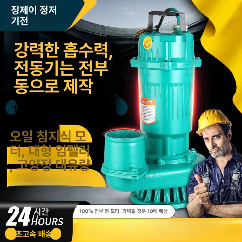 대형 양수기 수중 워터펌프 6인치 농업용 배수 수영장 관개 펌프 경제형 1인치 1.5kW 4m3 36m 220V - 상세 이미지 2