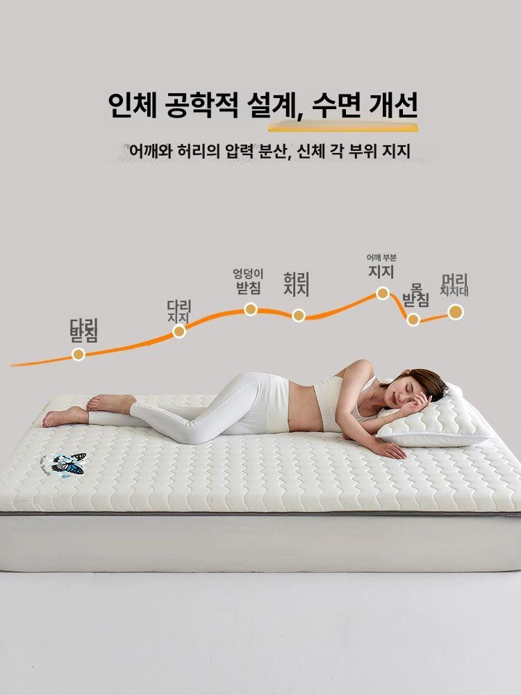 최고급 메모리폼 토퍼 손님용 바닥매트리스 아스트로넛 화이트 120x190cm - 상세 이미지 3