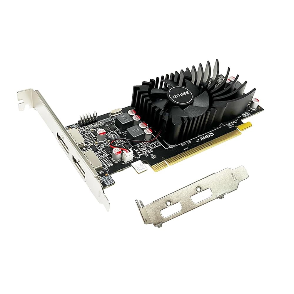 QTRI AMD Radeon R7 240 그래픽 카드, 2GB 128비트 GDDR5 메모리, PCI Express x8, 2배 HDMI, PC 오피스용 로우 프로파일 비디오 GPU - 상품 이미지