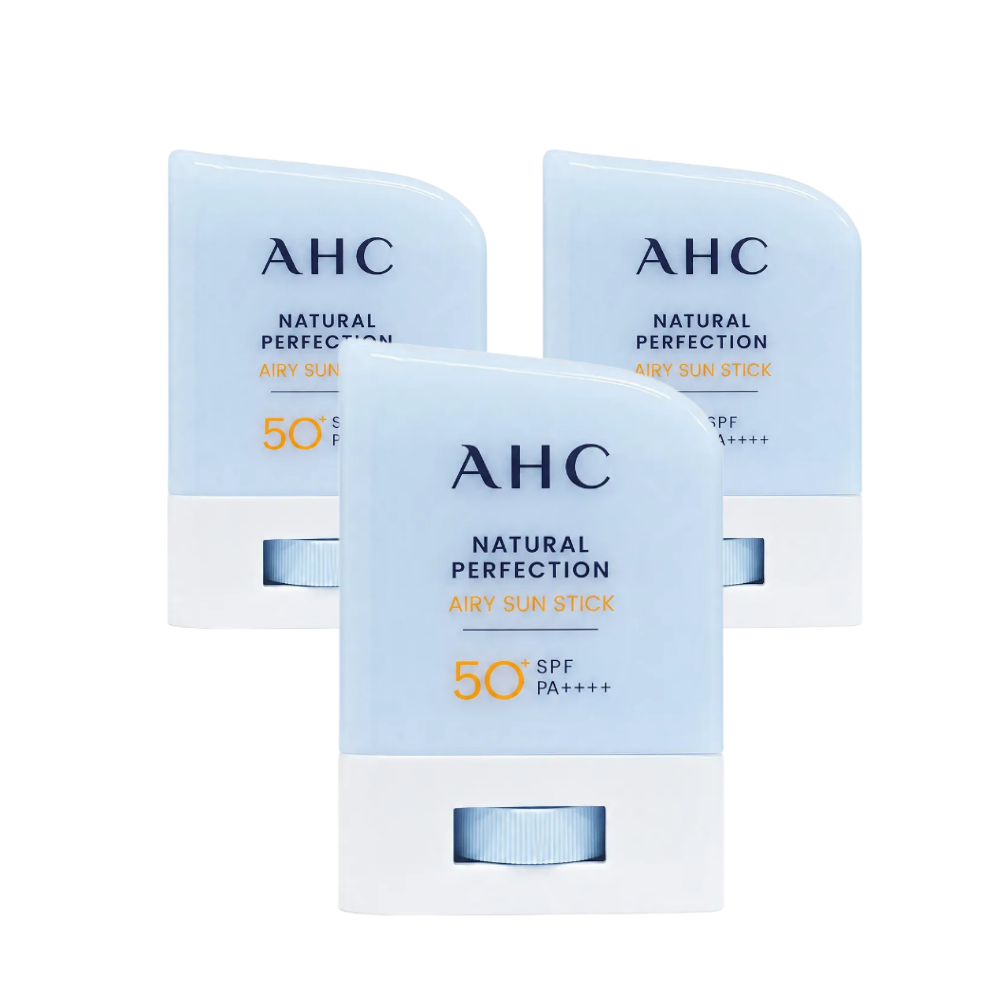 AHC 내추럴퍼펙션에어리선스틱 지속 내수성 산뜻 보송 선스틱 14g, 3개 - 상품 이미지