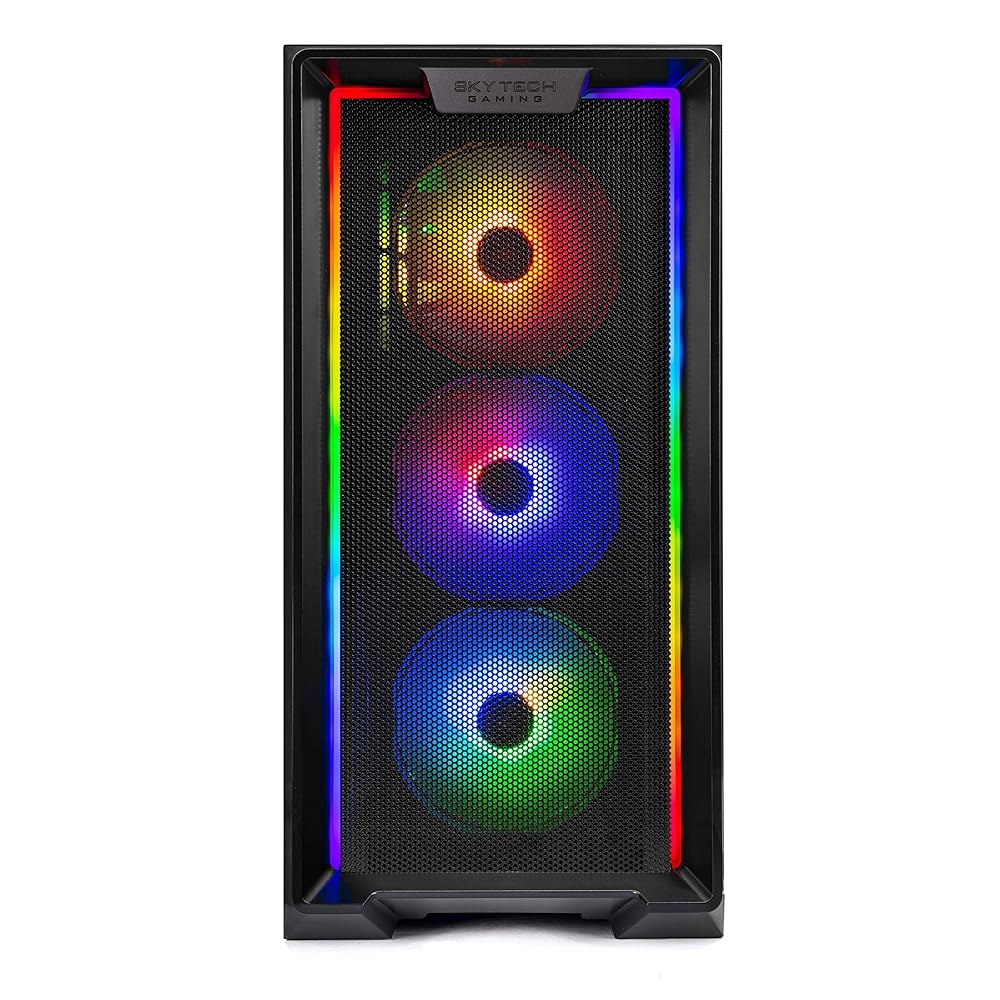 스카이테크 네뷸라 게이밍 PC 데스크탑, Ryzen 5 5500 3.6GHz (4.2GHz 터보 부스트), NVIDIA RTX 4060 8GB GDDR6X, 1TB SSD, 16G - 상세 이미지 2