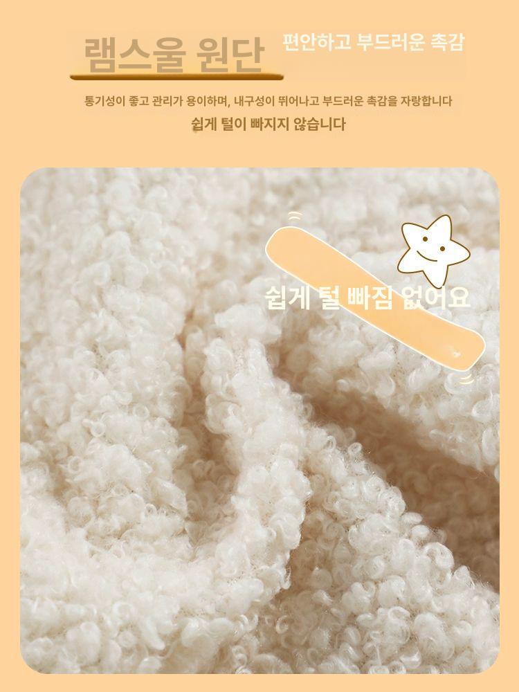 등받이 화장대 의자 스툴 가죽 도넛 귀여운 보조 회전 원목 원형 크림화이트 안정적이고 두꺼운형 화이트 - 상세 이미지 4