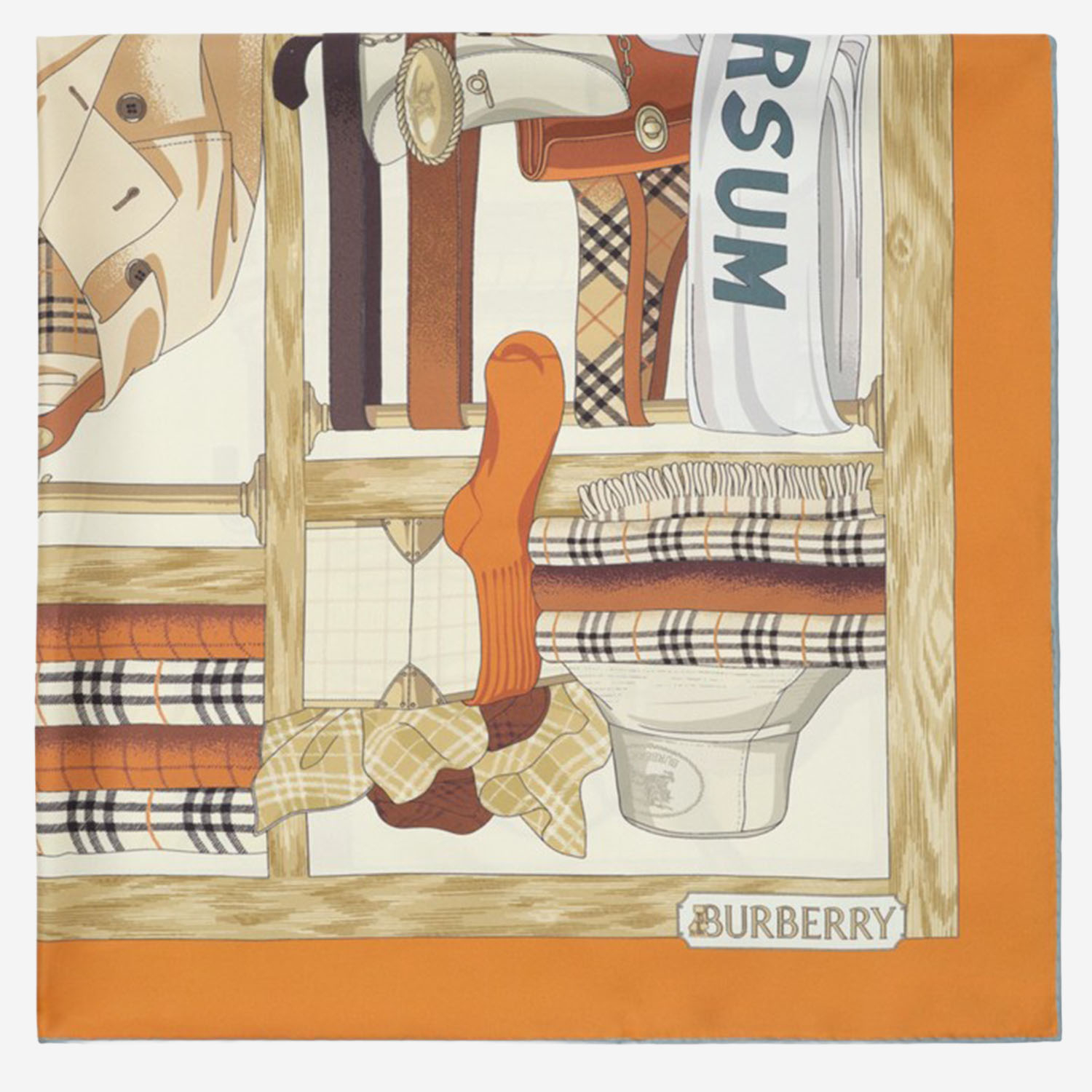 버버리 여성 스카프 SS26 8125643PUMPKINORANGE - 상세 이미지 3