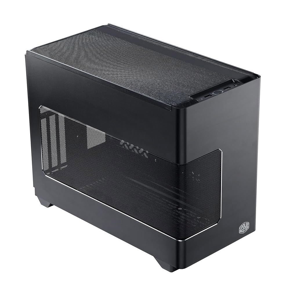 쿨러 마스터 NR200P V3 미니 ITX PC 케이스 u2013 탑마운트 280mm 라디에이터 지원, 메쉬 측면 패널과 탈착식 백플레이트가 있는 수직 GPU 마운트, PCIe - 상품 이미지