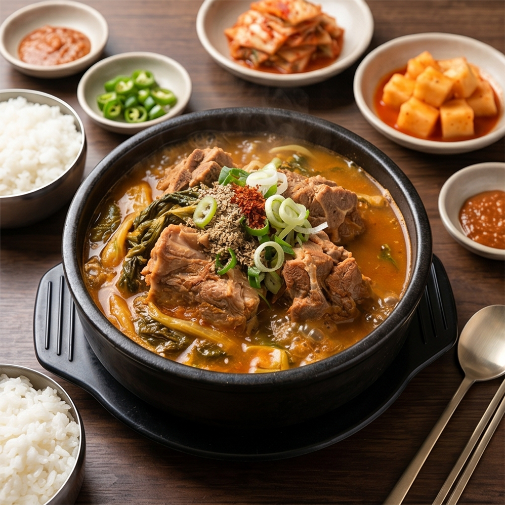 삼형제고기 우거지 뼈해장국 1kg 돼지 목뼈 감자탕 밀키트 - 상세 이미지 4