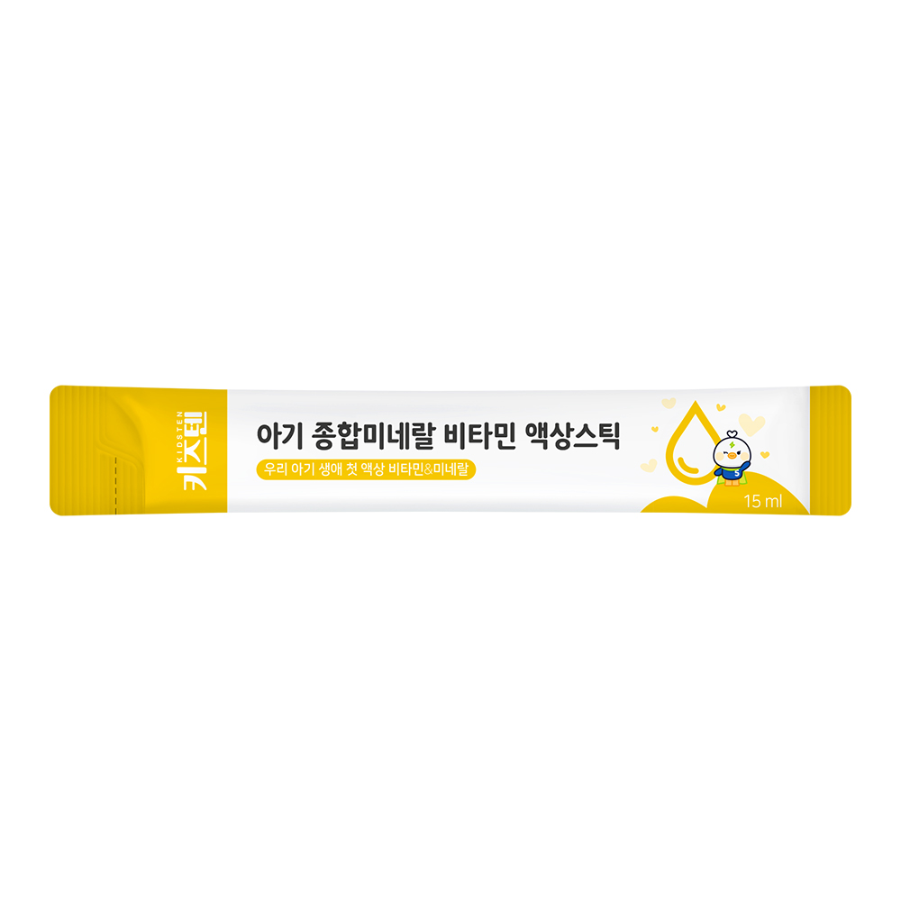 키즈텐 아기 유아 종합 미네랄 영양제 멀티 비타민 망고맛 시럽 액상스틱 30포, 4개 - 상세 이미지 3