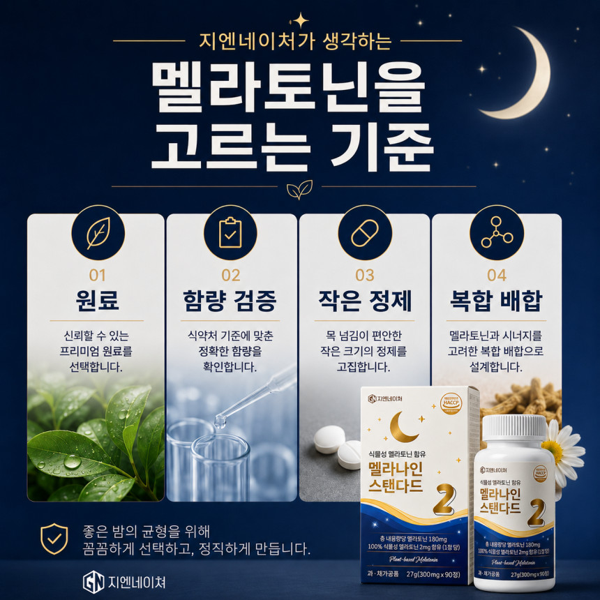 천연 식물성 멜라토닌2mg 함유 멜라나인 프리미엄