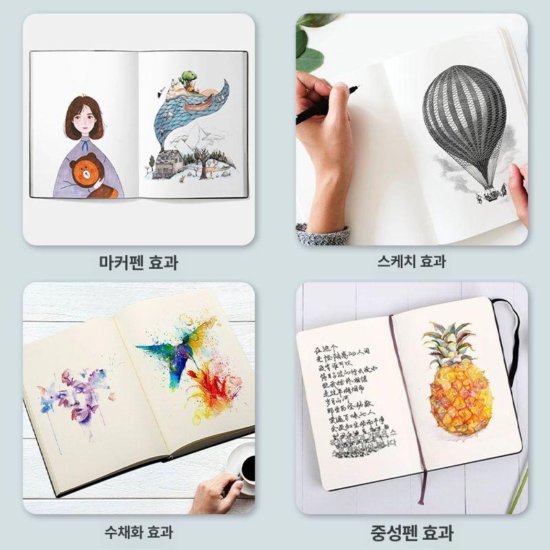 바인더노트 일기장 빈티지 두꺼운 가죽 줄노트 솔루션북 A6 다크그린 소형 무지 - 상세 이미지 5