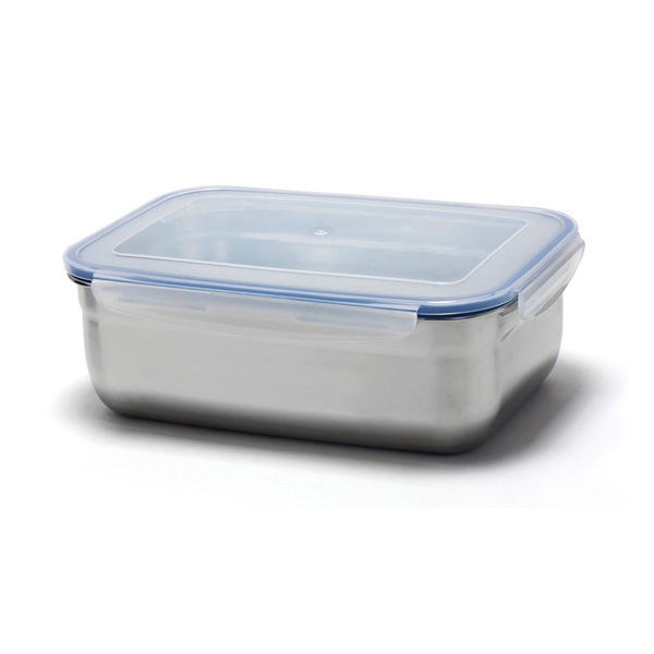 키친아트 스텐304 반찬통 사각 밀폐용기 보관용기 2450ml, 1개 - 상품 이미지