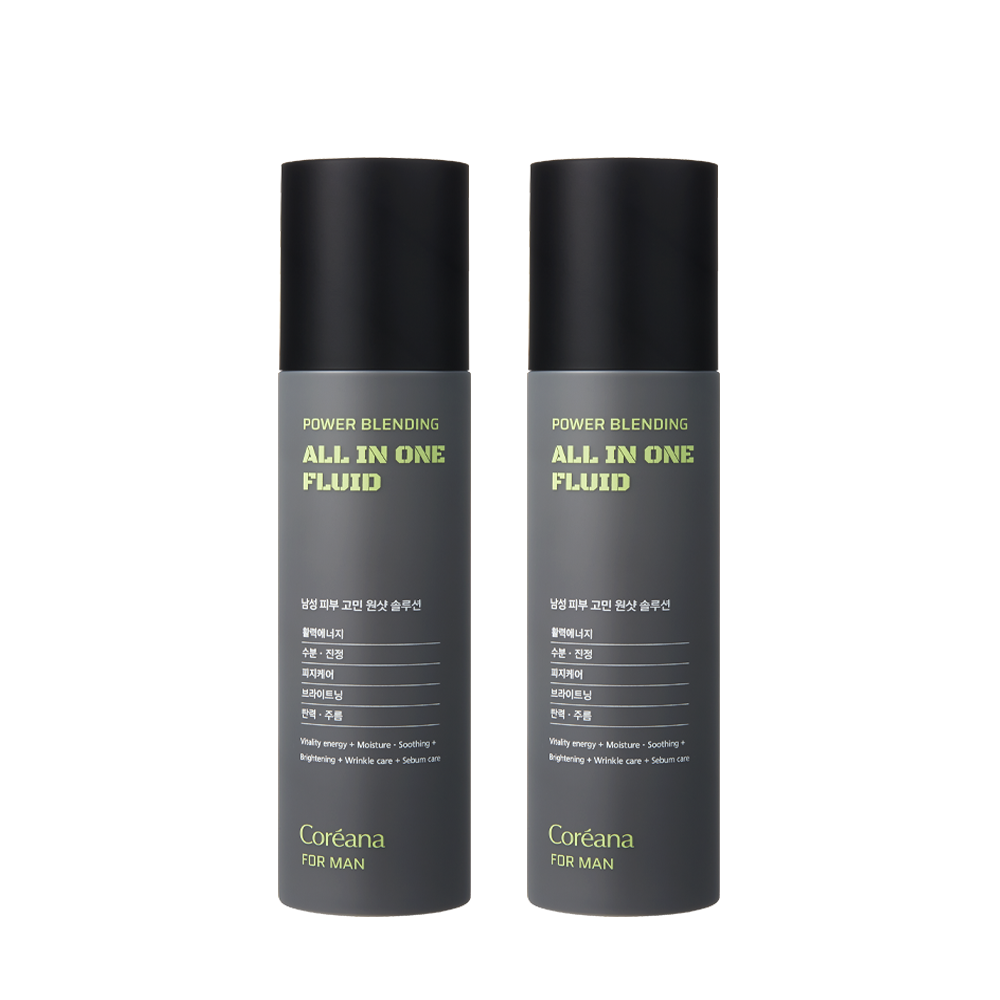 남자 올인원로션 끈적임없는 코리아나 포맨 파워 올인원 플루이드 150ml, 2개 - 상품 이미지