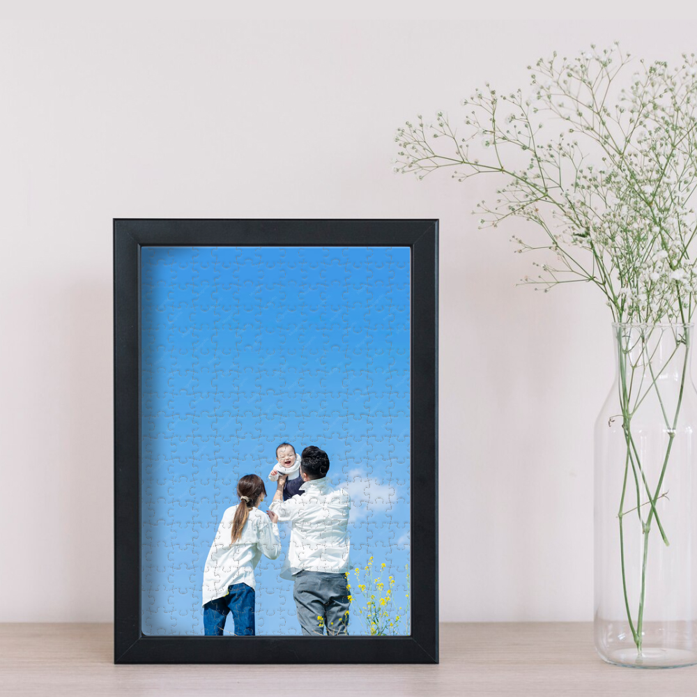 커플 사진퍼즐 주문제작 액자 포함 기념일 선물 직소퍼즐 맞춤제작 400x293mm, 혼합 - 상세 이미지 2