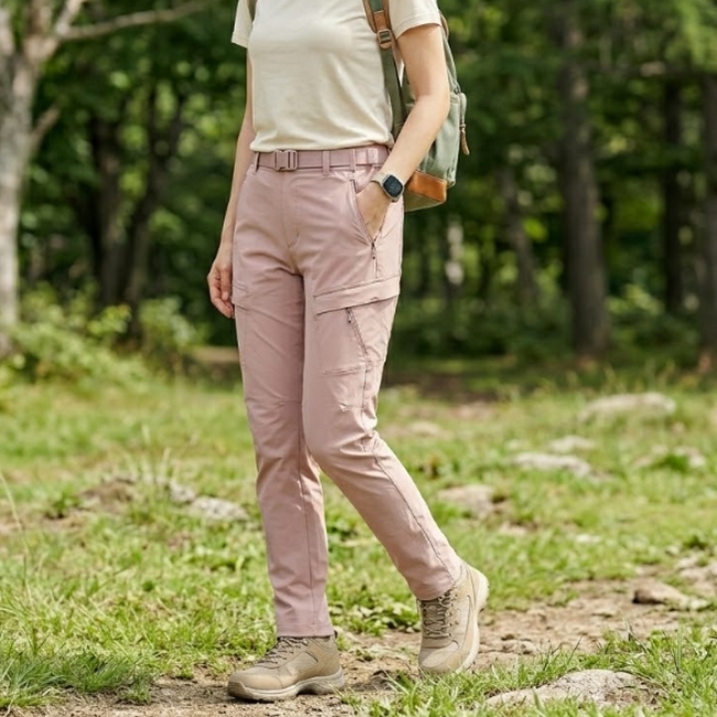 네파 여성 여름 냉감 스판 카고 포켓형 항균 아우터 등산바지 - 상품 이미지