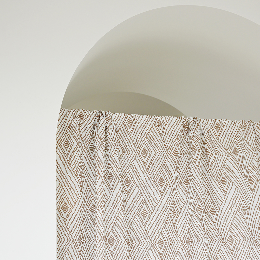 샌드 에스닉 린넨스타일 가림막 포인트 커튼 못없이 간편 설치 벨크로 찍찍이 봉집형 - 상세 이미지 3