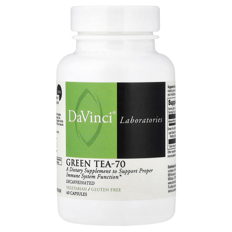 DaVinci Laboratories 녹차-70 디카페인 60캡슐, 3개 - 상세 이미지 2