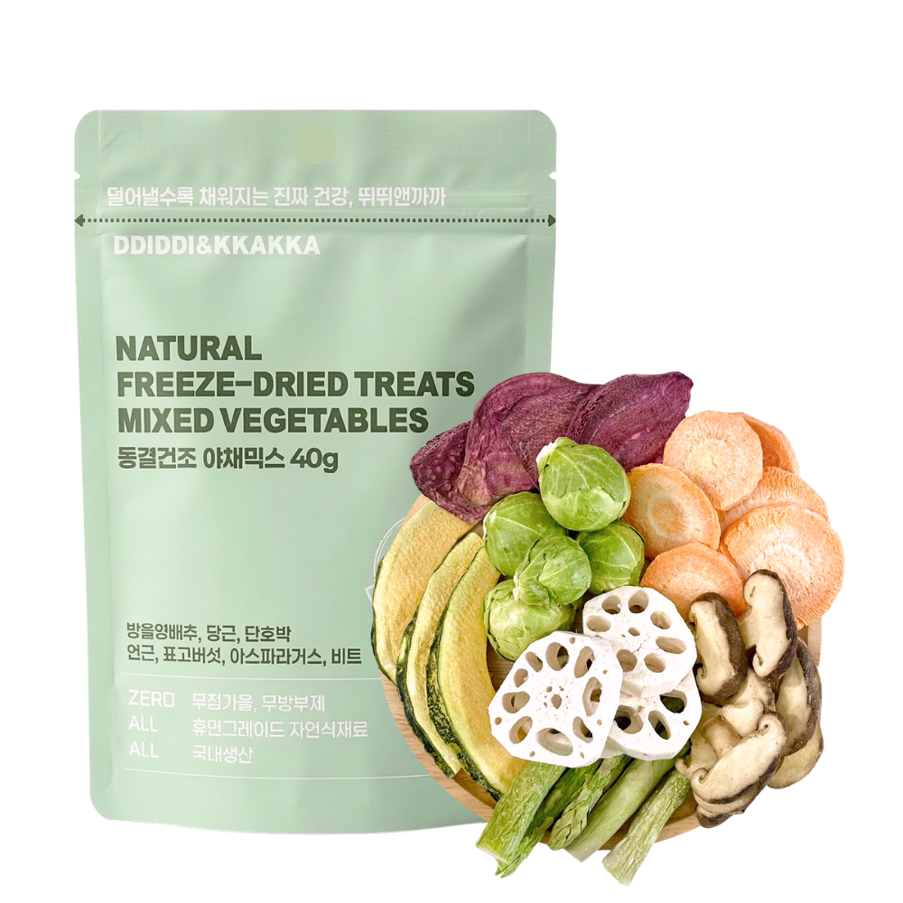 강아지 동결건조 야채 간식 비건 야채믹스, 40g, 1개 - 상품 이미지