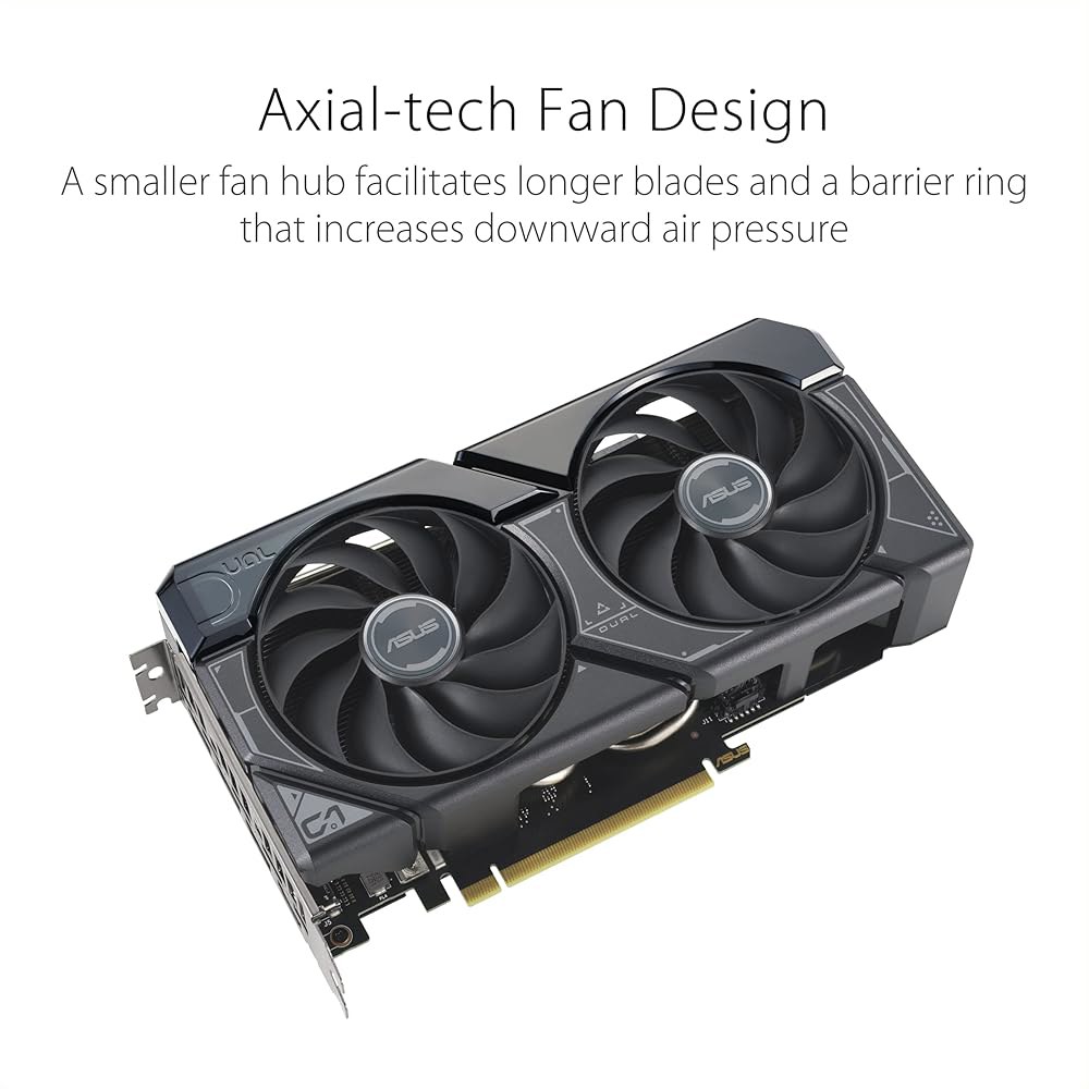 ASUS 듀얼 지포스 RTX 4060 Ti OC 에디션 8GB GDDR6(PCIe 4.0, GDDR6, DLSS 3, HDMI 2.1, 디스플레이포트 1.4a, 축류 팬 디자인, - 상세 이미지 2