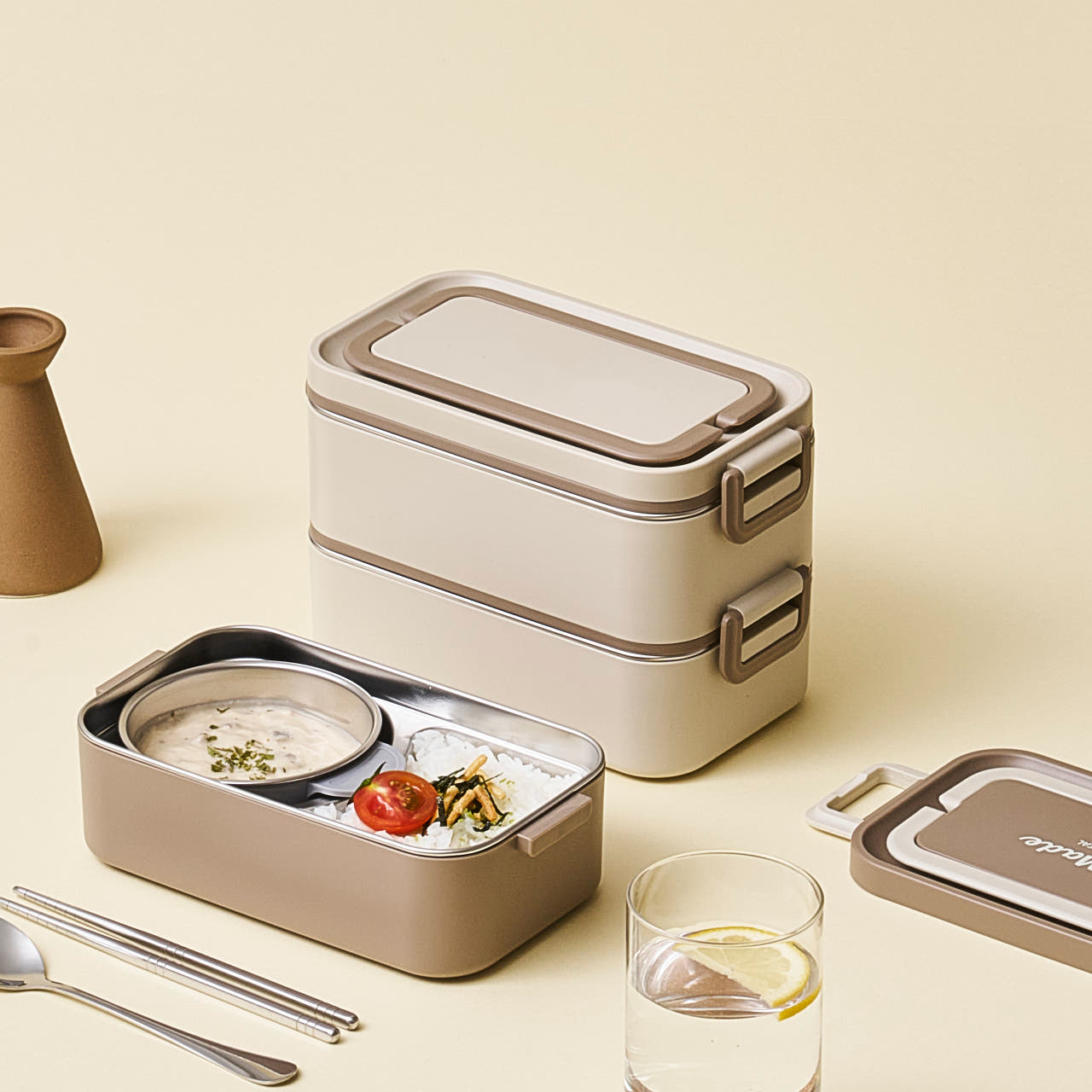 직장인 스텐도시락통 도시락가방 주머니 보자기 보온보냉 런치백 - 상세 이미지 4