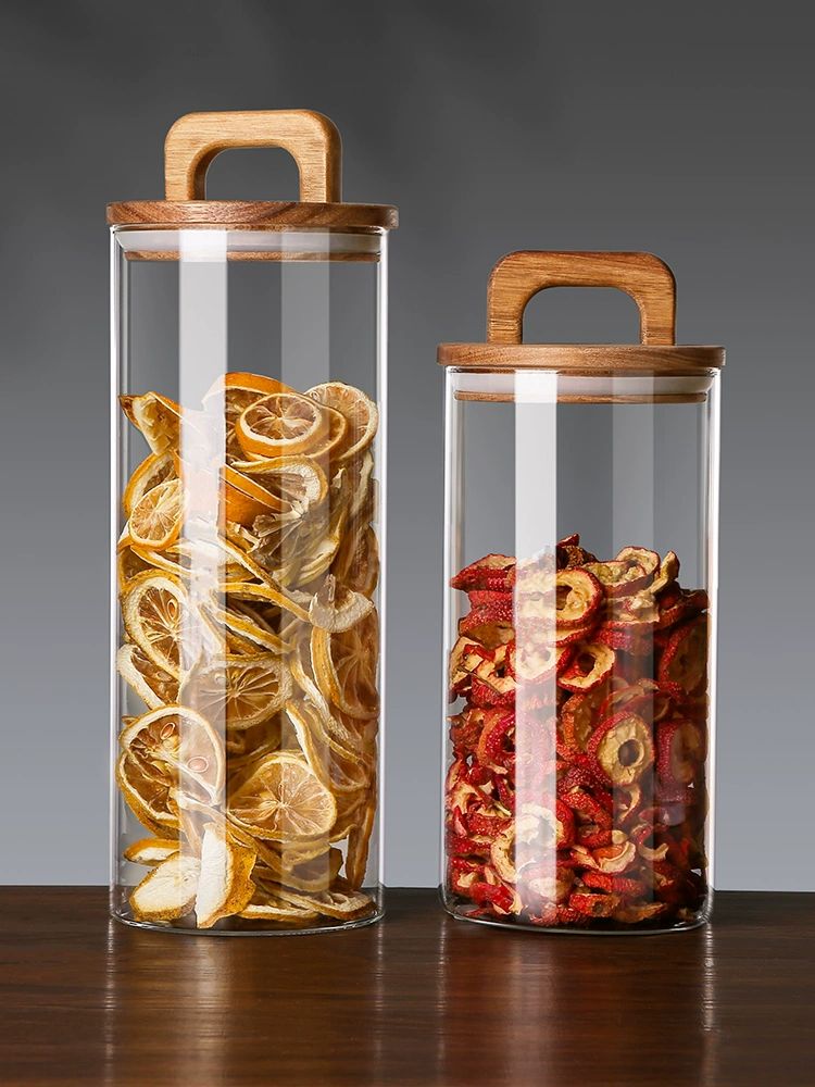 유리 밀봉 유리병 뚜껑 손잡이 원두 쿠키 수제청 보관용기 담금주병 10 x 19CM1100ml - 상세 이미지 3