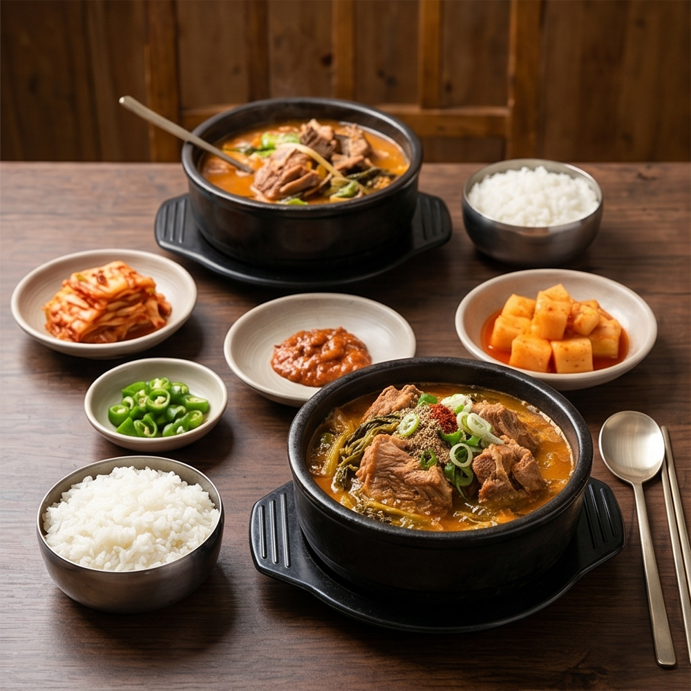 삼형제고기 우거지 뼈해장국 1kg 돼지 목뼈 감자탕 밀키트 - 상세 이미지 5