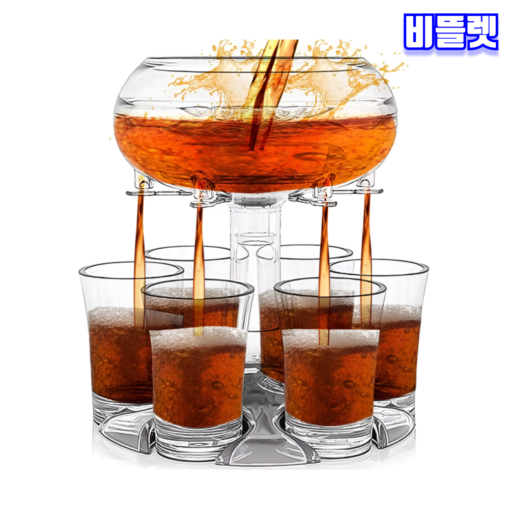 비뜰렛 폭탄주 제조기 6샷 소맥 술게임 분배기 디스펜서 - 상품 이미지