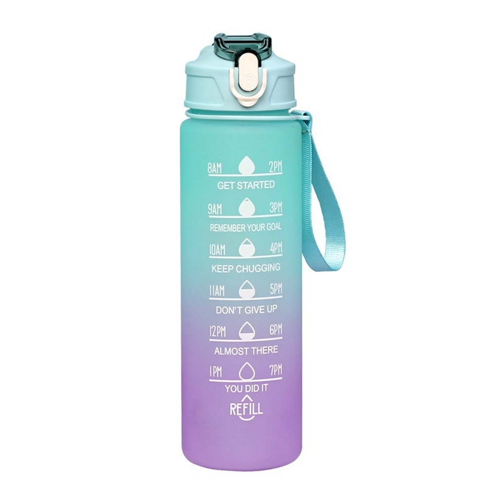 파스텔 오로라 물병 대용량 보틀 750ml 휴대용 런닝 사이클 헬스 여행 해외판 매트 핑크 750ml - 상세 이미지 5
