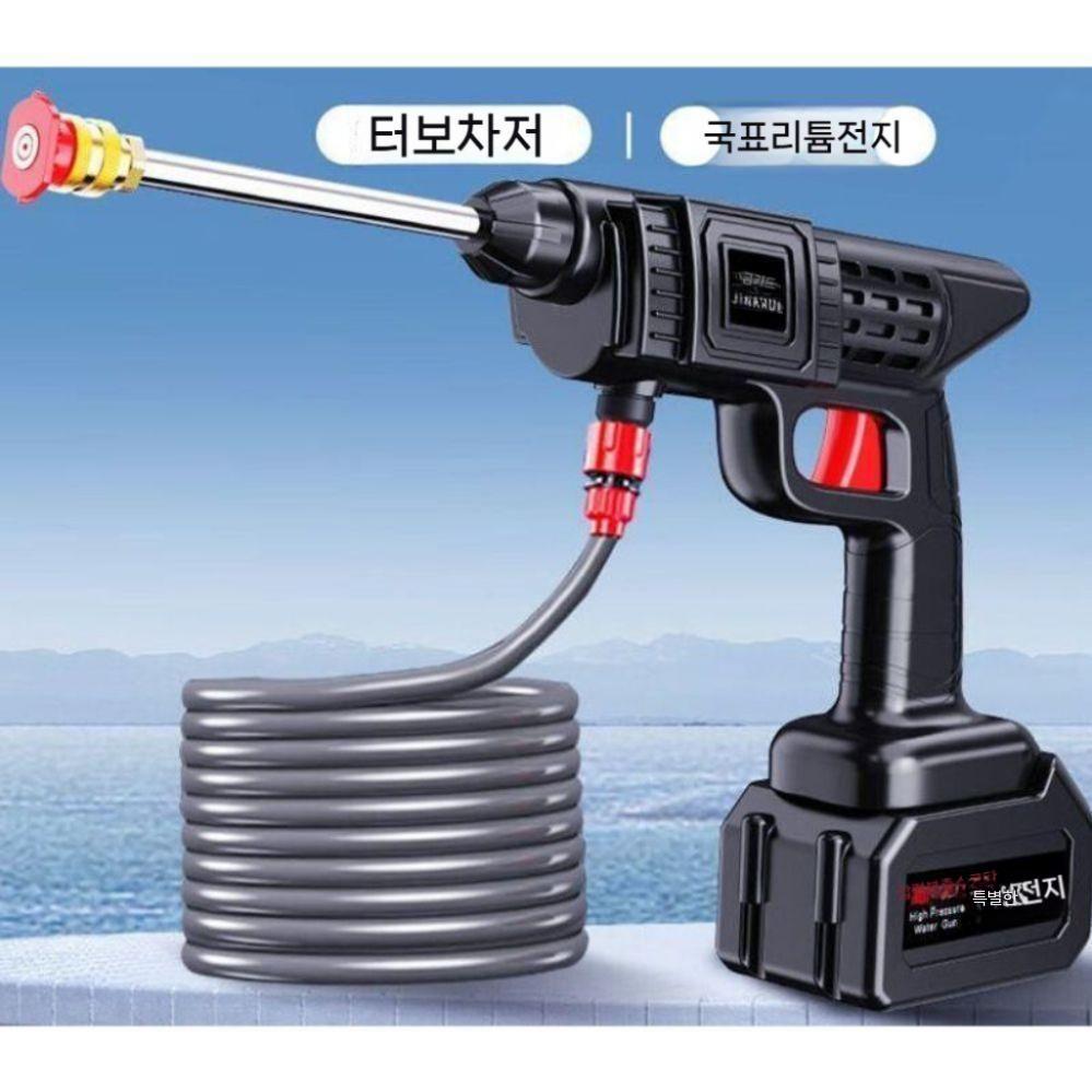 워터건 동력분무기 압축분무기 살포기 고압 충전식 초강력 농약분무기 세척기 전동분무기 분사기 익스트림(2000mAh 9999VF) - 상세 이미지 4