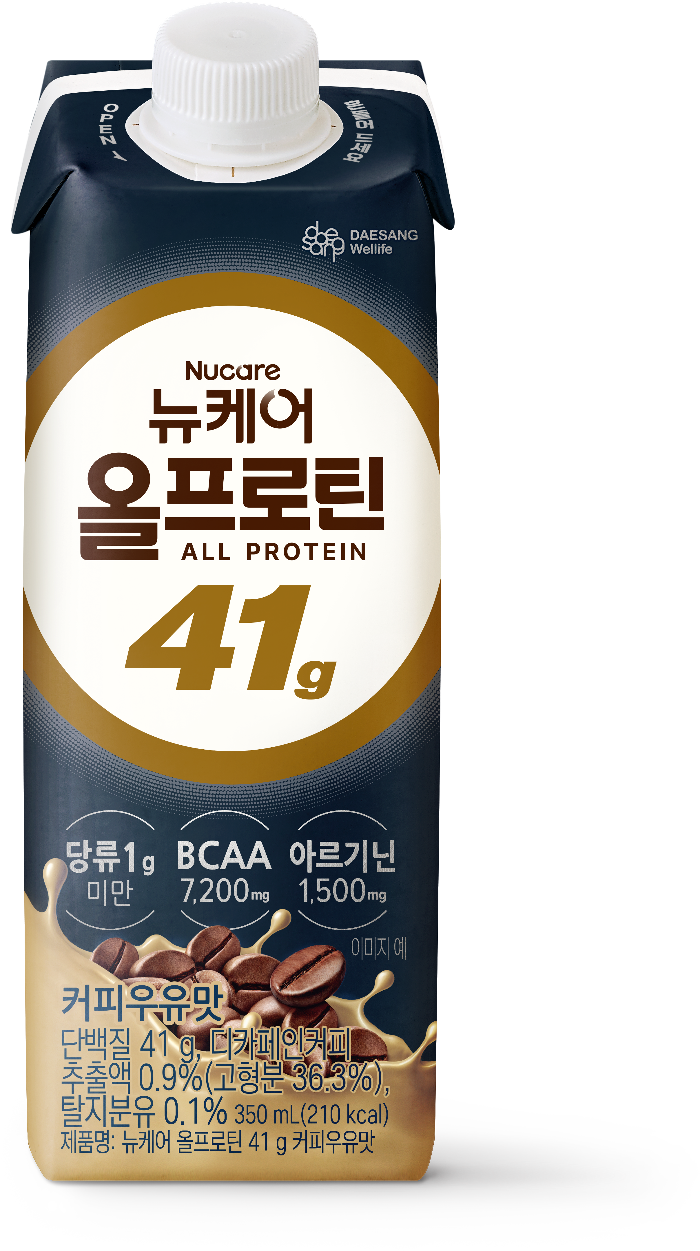 [단백질 41g] 뉴케어 올프로틴 커피우유맛 350mL 18팩 단백질음료 이미지 2