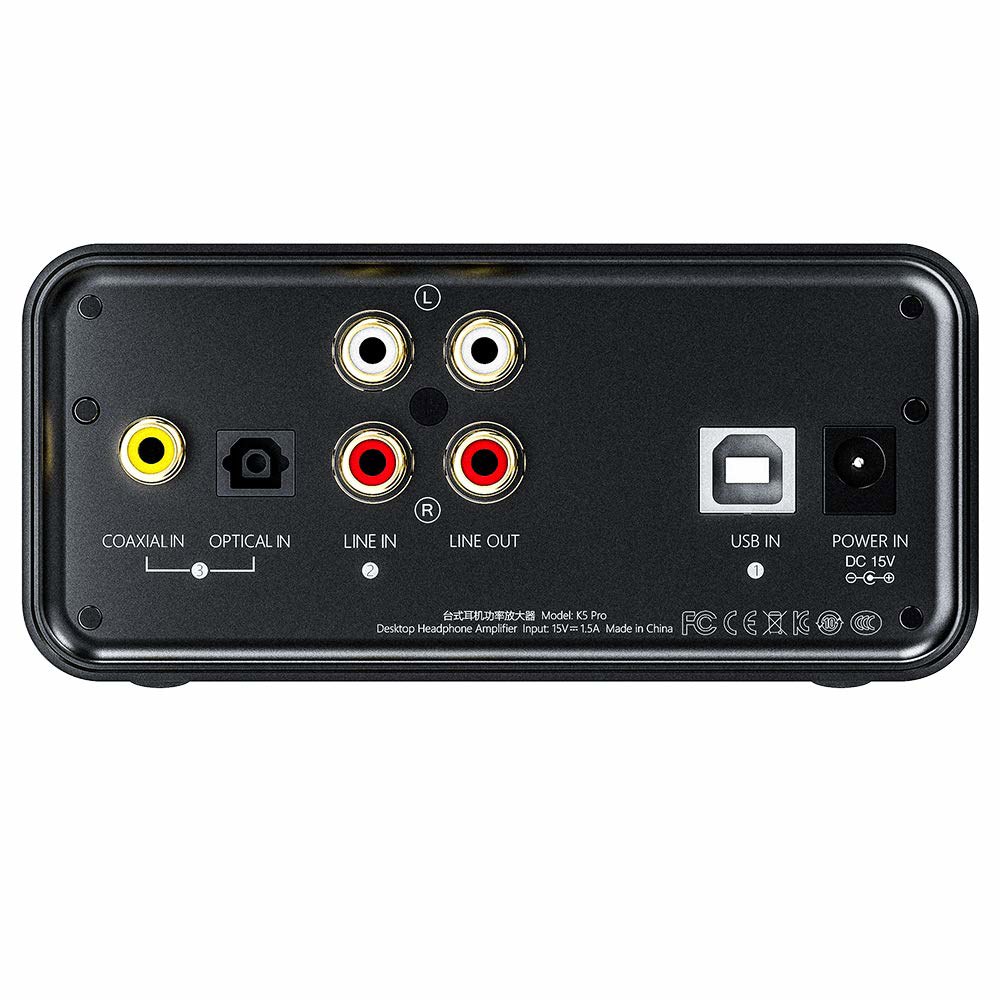 Fiio K5 Pro 헤드폰 앰프 휴대용 데스크톱 DAC 및 768K /32비트 기본 DSD512 가정용 /PC 6.35mm 출력 /RCA 라인 / Coaxial 광 입력 - 상세 이미지 3