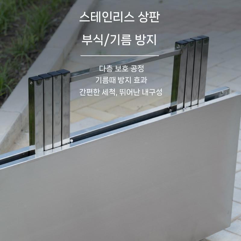 접이식 경량 미니화로 포장마차 숯불그릴 야외용 블세트 불판 화로대 석쇠 캠핑 바베큐 스텐 - 상세 이미지 5