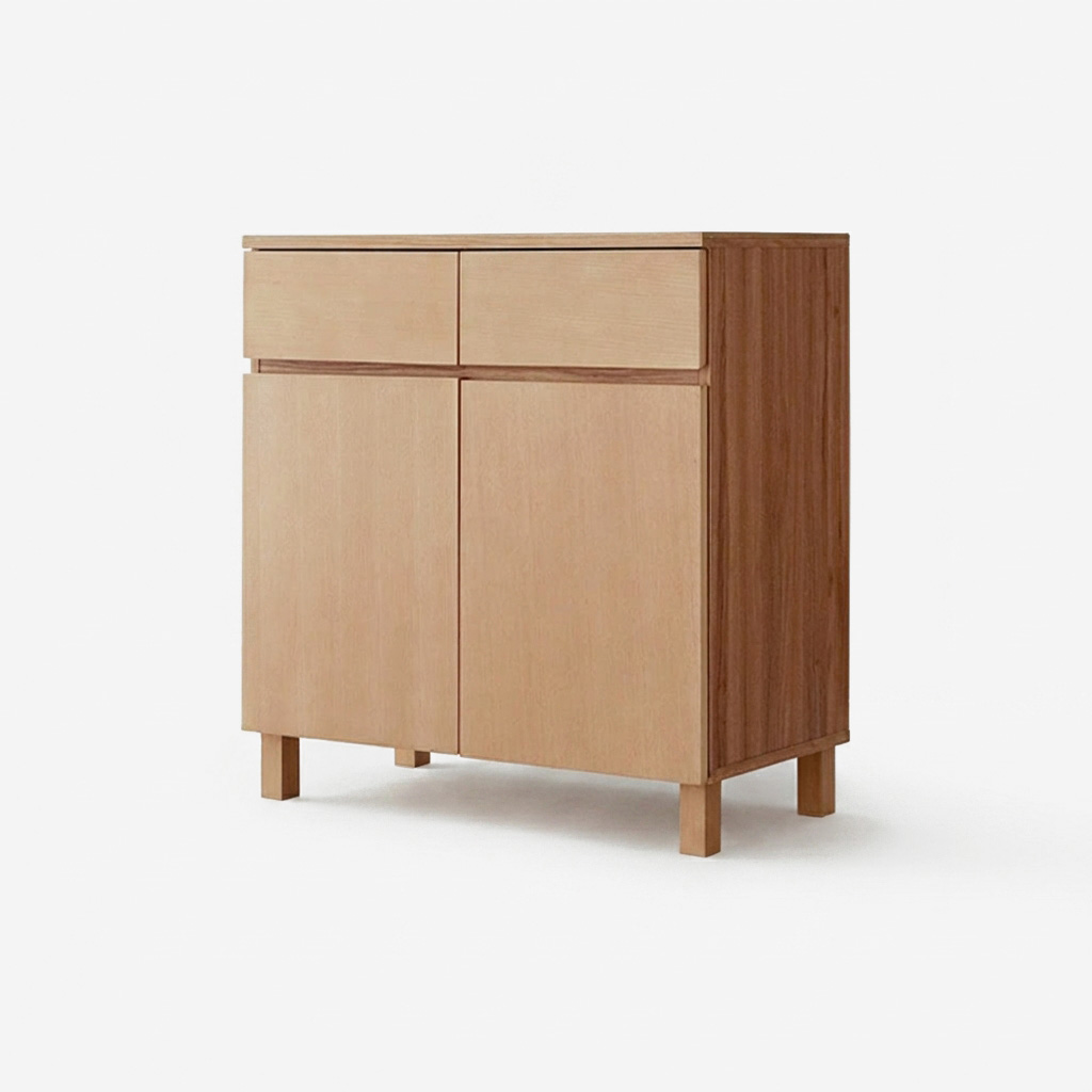 숄리드 4문 수납장 CHM8380B 800x400x830mm, 2단, 미들브라운 5850.2075 - 상세 이미지 2