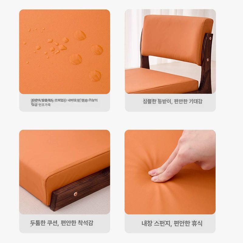 등받이 없는 의자 다다미 각도조질 낮은 바닥 게으름뱅이 다도 접이식 일식집 - 상세 이미지 5