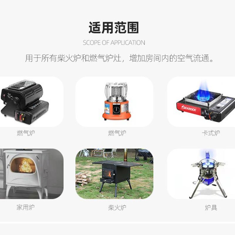 화목난로 야외 화로대 스토브 불멍 그릴 숯불 캠핑 바베큐 석쇠 접이식 불판 스텐 대형 원형 서멀 팬 블랙 4 블레이드 이미지 6