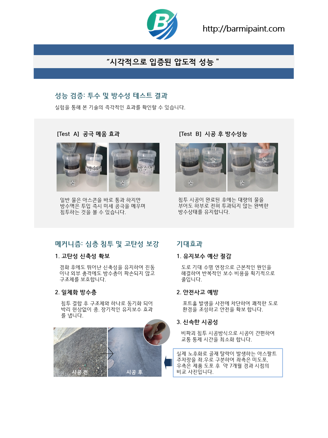 아스콘누수마그마-바르미104 16L 아스콘 콘크리트 옥상 균열 틈새누수 DIY 방수페인트 - 상세 이미지 3
