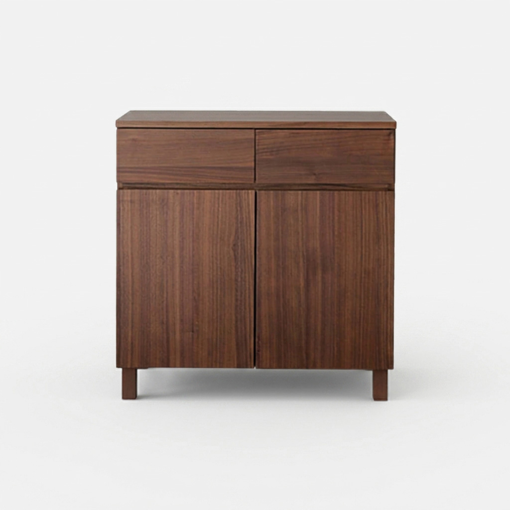 숄리드 4문 수납장 CHM8380B 800x400x830mm, 2단, 미들브라운 5850.2075 - 메인 이미지