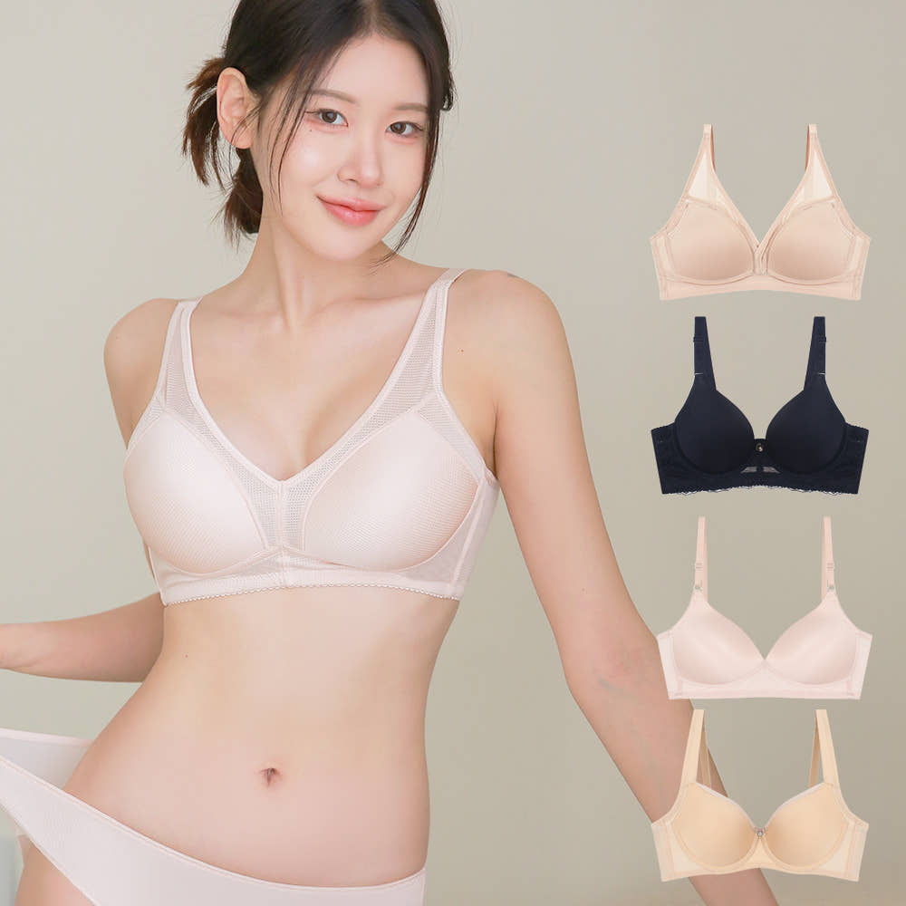 란제리아 비너스 브라 인견 쿨 메쉬 노와이어 심리스 풀컵 빅사이즈