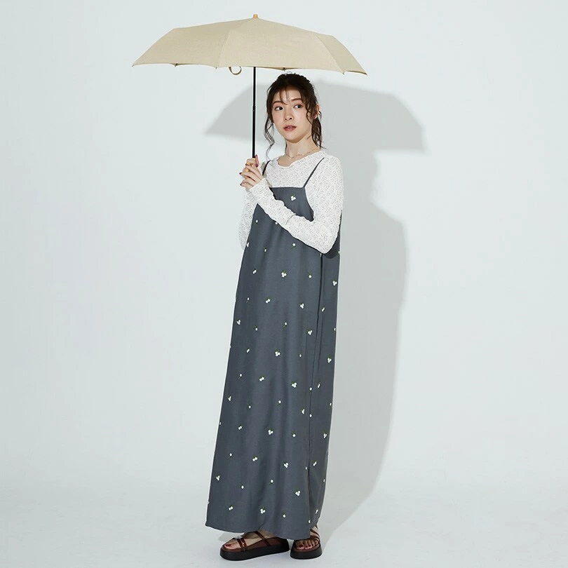 비코즈 일본 양산 토트 백 무지 3단 대나무 린넨 자외선차단 여자 선물 B-093065 이미지 7