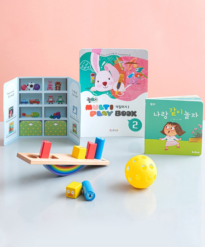 (다르담) 아기 유아 장난감 사회성 소근육 발달 시소 블럭 교구 학습지 교재 5종 세트 - 상품 이미지