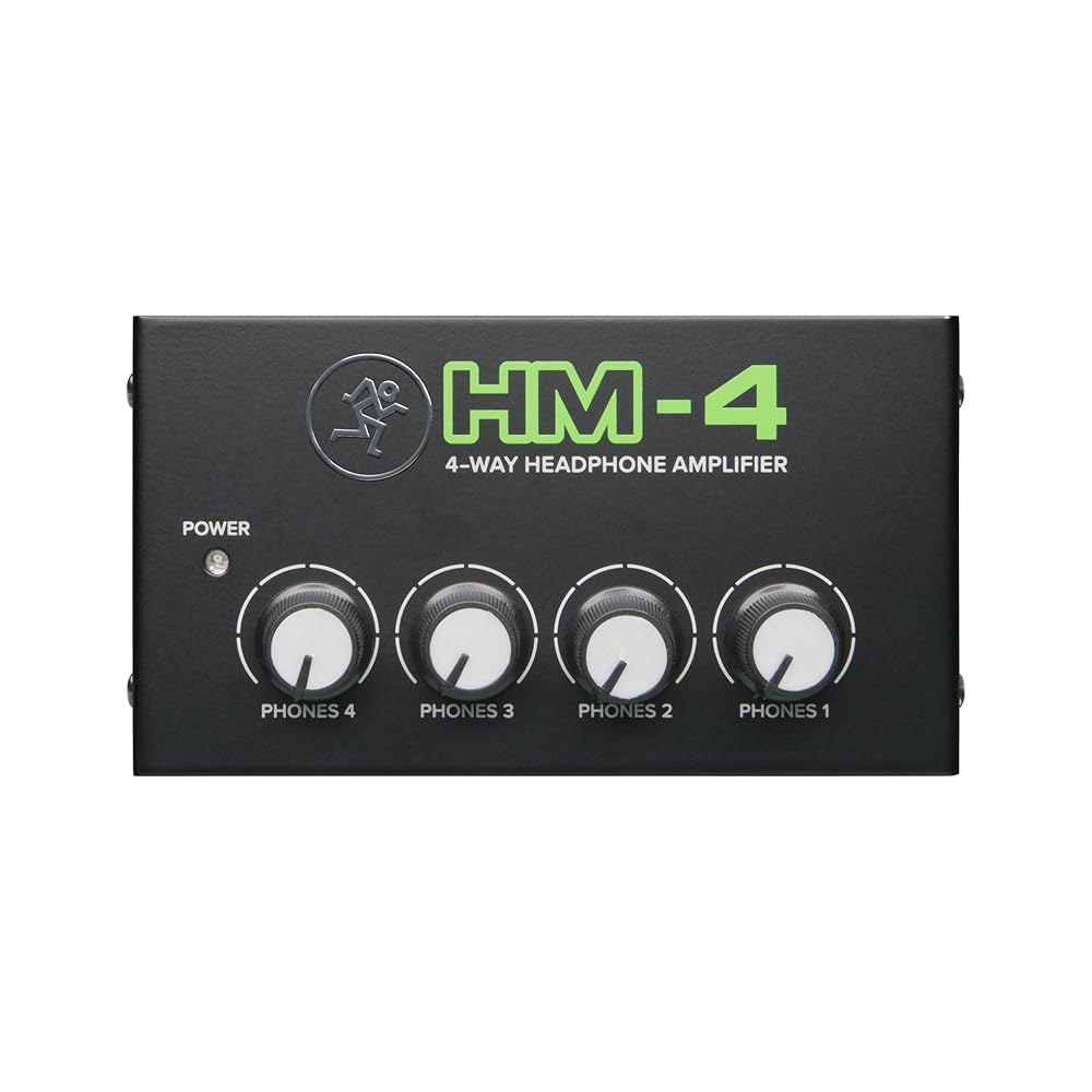 맥키 HM 시리즈, 4방향 헤드폰 앰프 믹서 액세서리 1인치 x 4 헤드폰(HM-4), 블랙 - 상세 이미지 3
