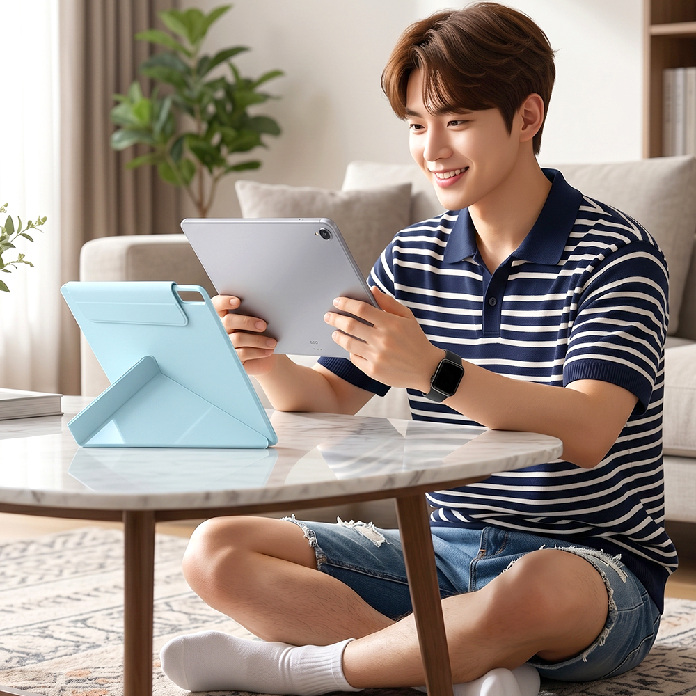 갤럭시탭 S10 FE 케이스 마그네틱 스마트 북커버 Y형 블랙, 탭 S10 FE 이미지 8