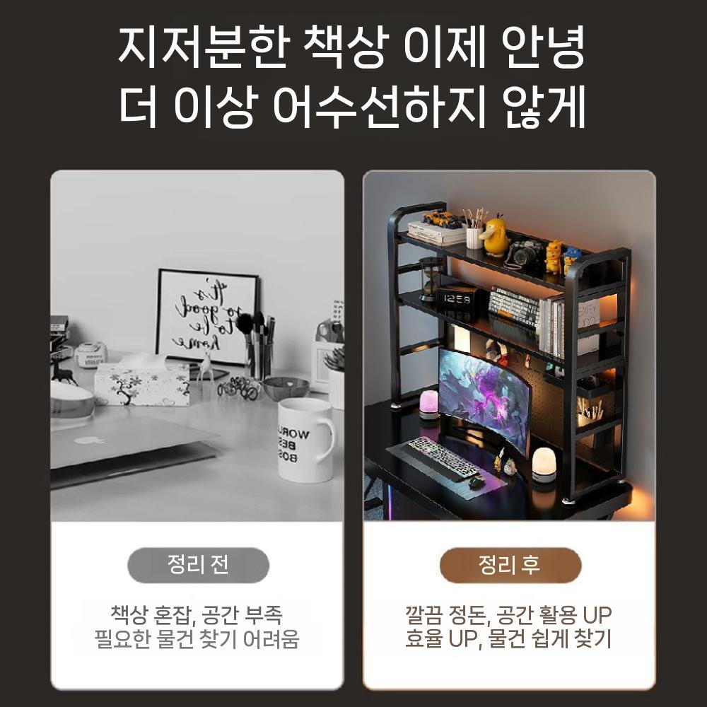 책상상부장 데스크 타공판 선반 책장 정리 북선반 전면책장 책꽂이 잡지꽂이 매거진랙 잡지 이미지 6