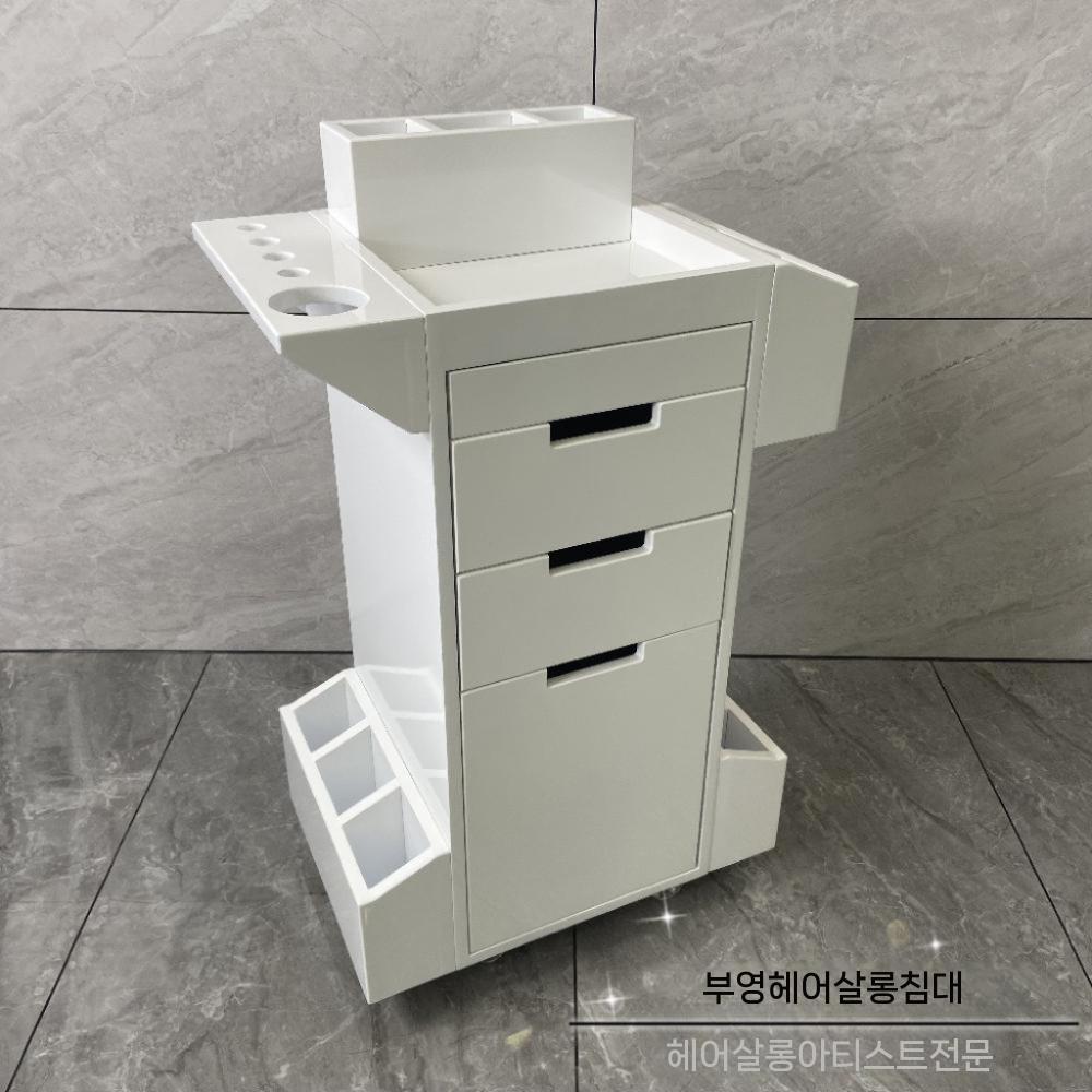 미용실트롤리 철제 서빙카트 수납장 주방카트 이동식카트 미용사 웨건 선반 호텔 우드 트레이 - 상세 이미지 3