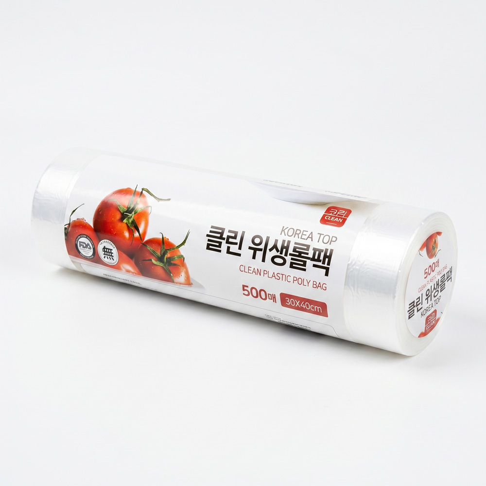 클린 위생 롤백 일회용 비닐 봉투 롤팩 30x40cm, 500매, 1개 - 상세 이미지 2