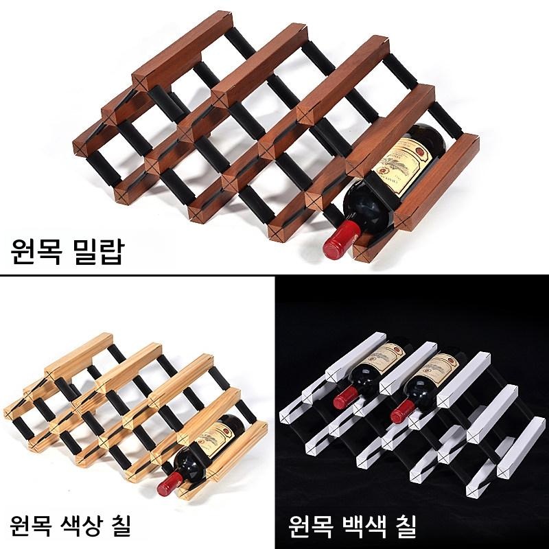 원목 와인랙 와인병 거치대 와인 수납 선반 A01 6병 - 상세 이미지 2