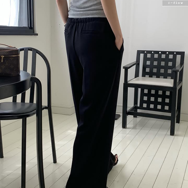 세어링 밴딩 포켓 찰랑 와이드 팬츠 2col 여름 봄 셔링 루즈핏 쿨링 데일리 제이플로우 - 상세 이미지 2