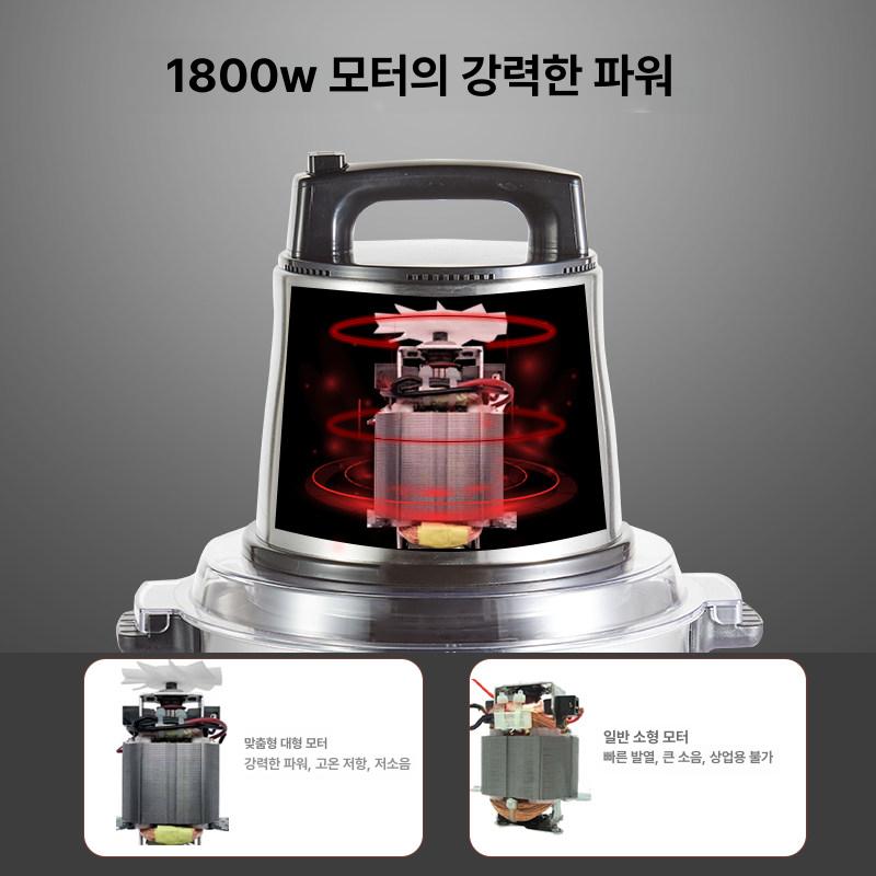 대용량 믹서기 업소용 고출력 스테인리스 블렌더 확대형 16L 1800W 2세트 - 상세 이미지 4