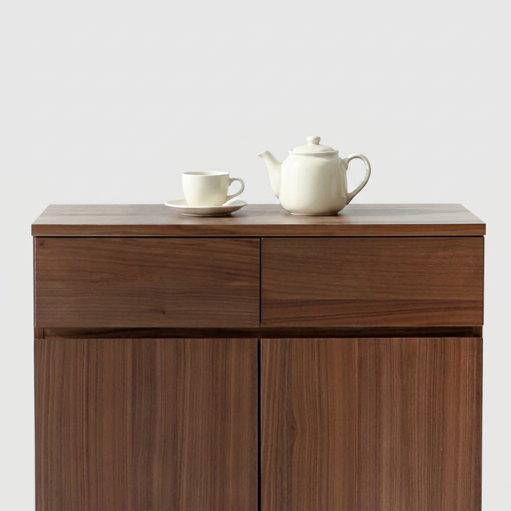 숄리드 4문 수납장 CHM8380B 800x400x830mm, 2단, 미들브라운 5850.2075 이미지 7