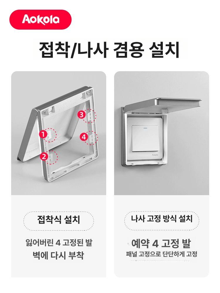 스위치가리개 커버 콘센트 덮개 소품 두꺼비집 투명 - 상세 이미지 4
